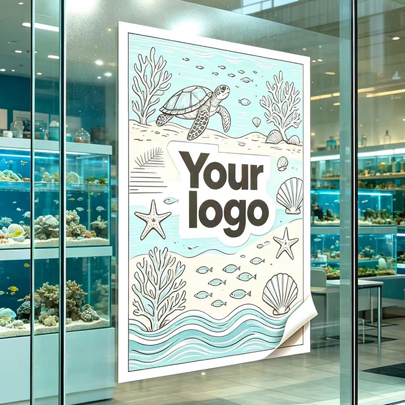 Aquarium Marine Shop - Sticker op maat van 100 cm,