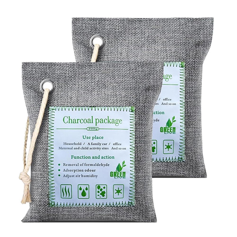 Activated Carbon Bag - Natuurlijke autoluchtverfrisser Herbruikbare natuurlijke luchtzuiverende zak