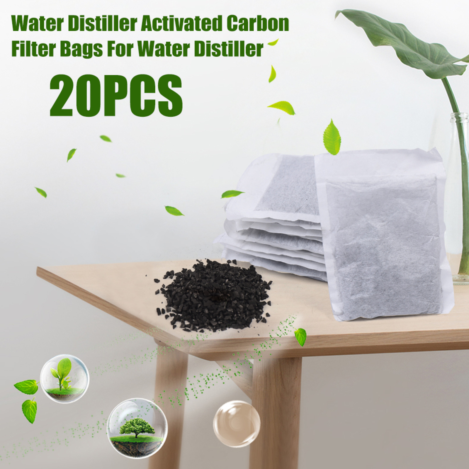 Activated Carbon Bag - 20 stuks actieve koolfilterzakken voor distilleerder