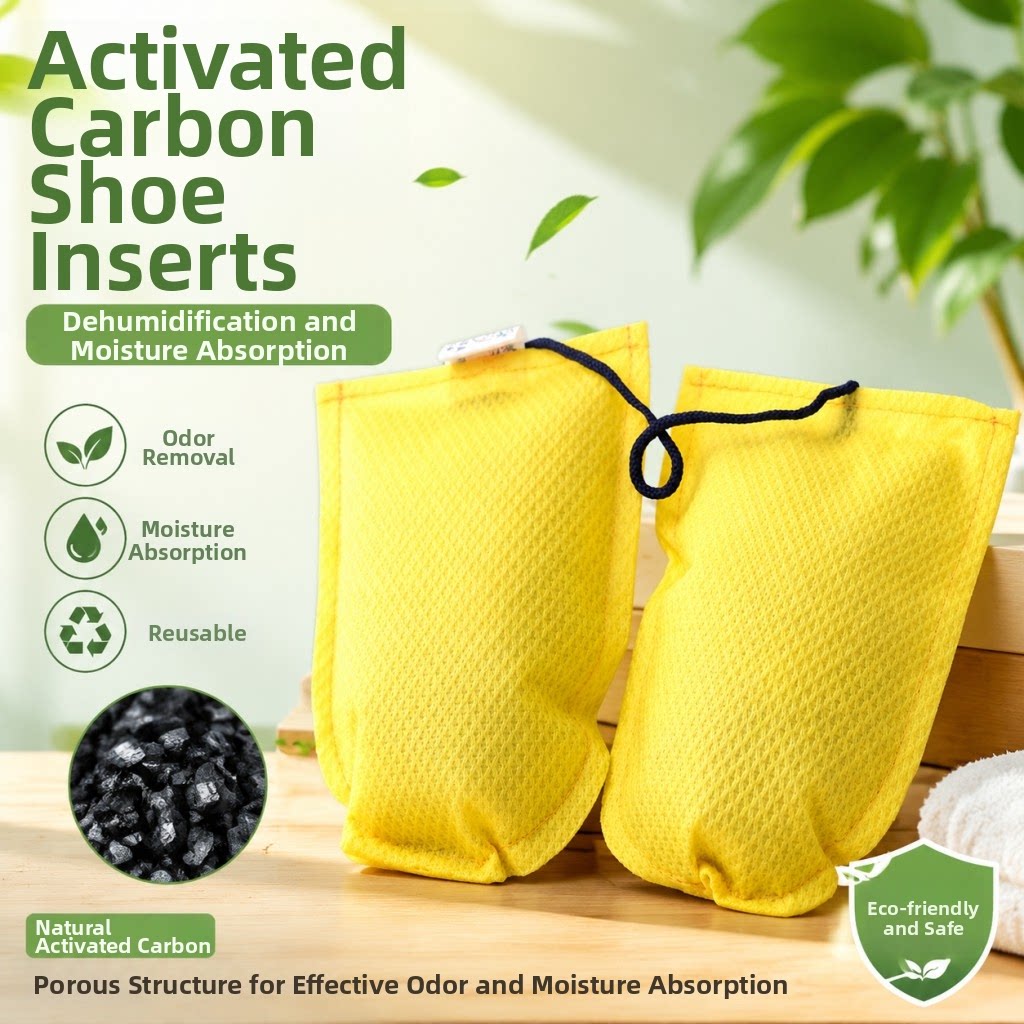 Activated Carbon Bag - Bamboe houtskool schoeninlegzolen, geactiveerde koolstof schoendeodorant,